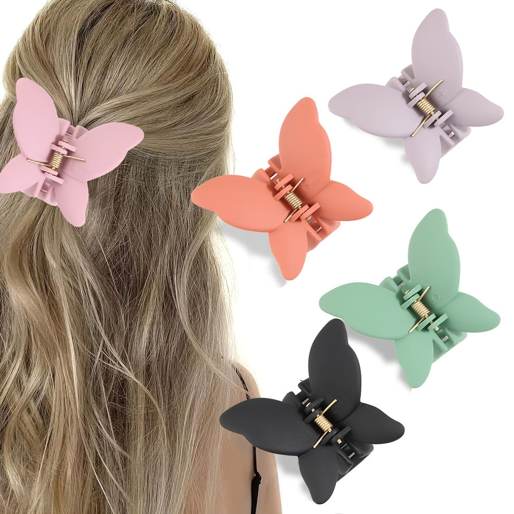 Minimalist Butterfly Hair Claw Matte Hairgrip Non Slip Hair Accessory