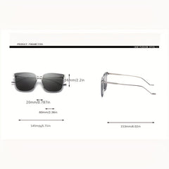 Vintage Square Polarized Sunglasses UV Protection