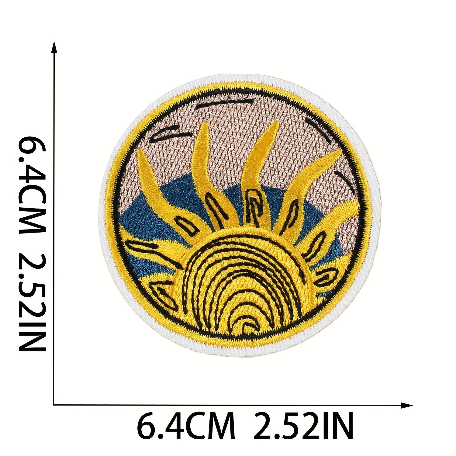 16pc Sun Embroidery Iron On Patches For Men Sew On Embroidered Applique