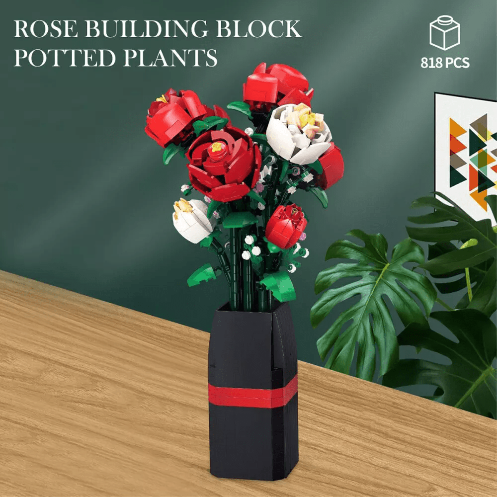 Rose Bouquet Building Block Toy - Friendship Love Gift