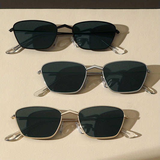 Square Metal Sunglasses for Men Women UV400