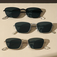 Square Metal Sunglasses for Men Women UV400