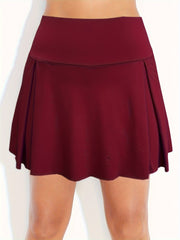  Sports Skirt Set with Wide Waistband & Built-in Shorts