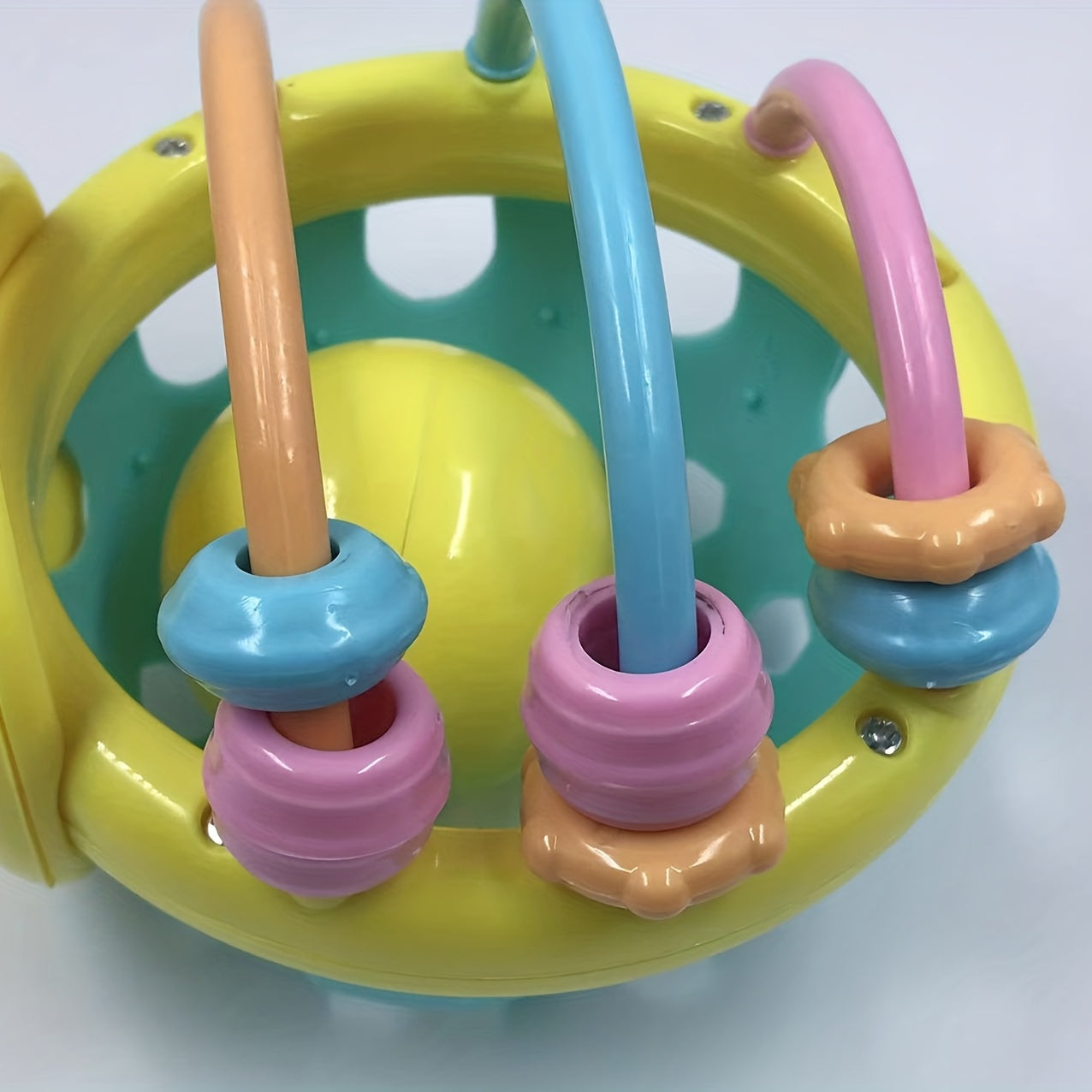 Colorful Baby Bee Soft Rubber Bed Bell Rattle Toy