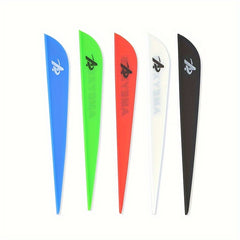 50pcs 7.62cm Arrow Vanes Rubber Feather Fletches for DIY Archery