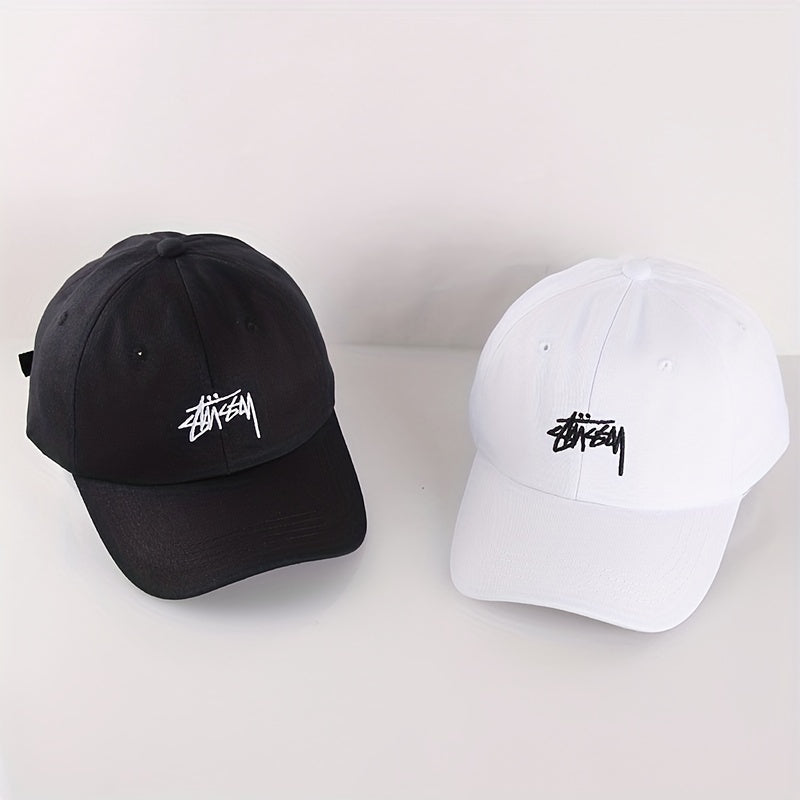 Letter Embroidery Baseball Cap Solid Couple Sports Hat Adjustable Dad Hats