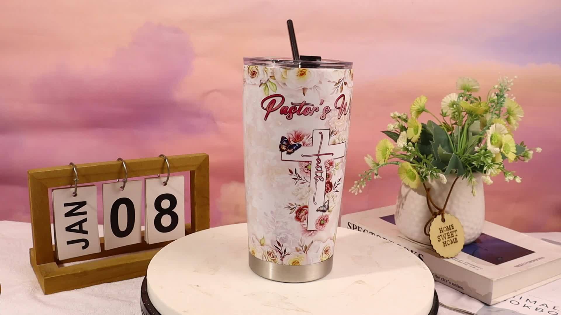 Pastor's Wife 20oz Tumbler Stainless Steel Insulated Thermal Cup