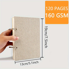 Sketchbook 160g Linen Cover Art Notepad Drawing Book Sketchbook Linen