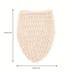 Khaki Mesh Hair Net Rayon Knit Snood Women Crochet Sleep Cap