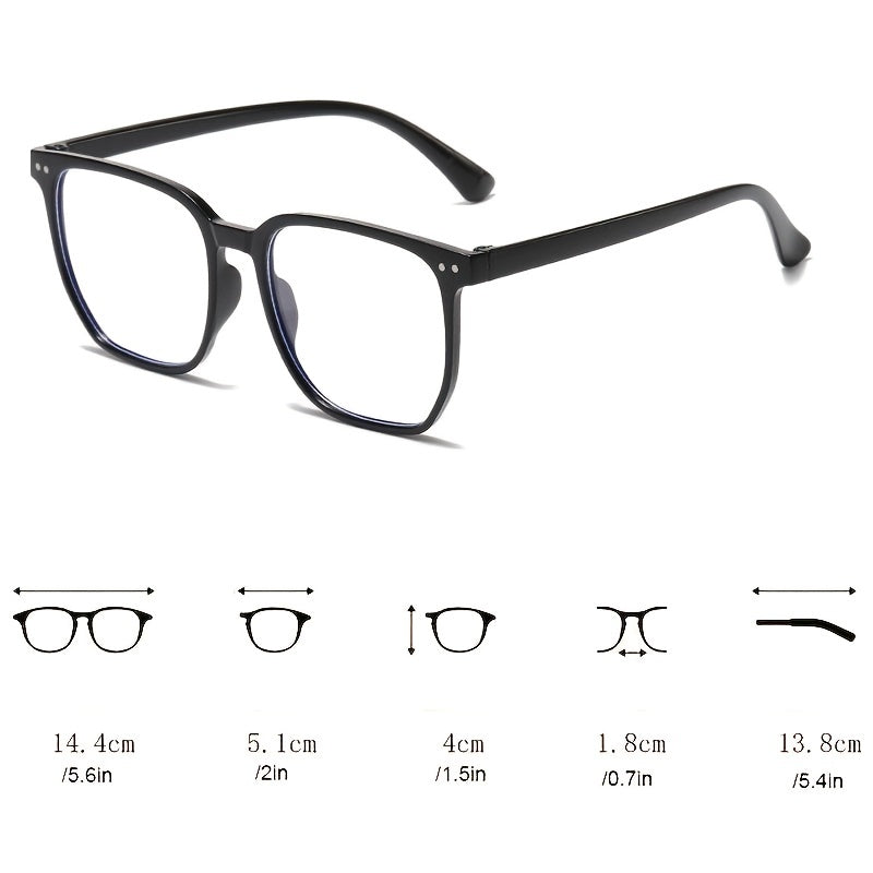 Vintage Oval Transparent Glasses Light Blocking Spectacles