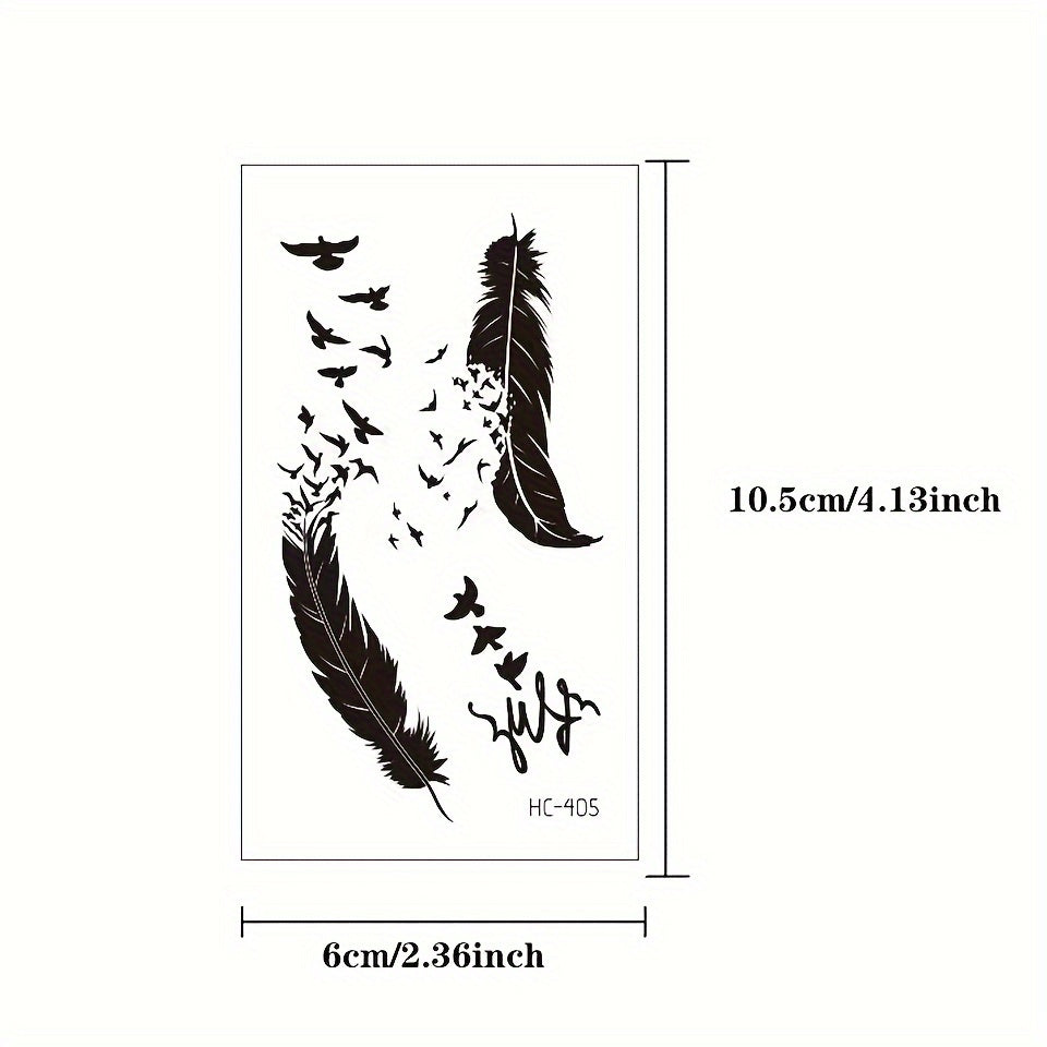 32 Sheet Temporary Tattoo Set Mix Hearts Butterflies Moons Planets