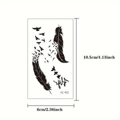 32 Sheet Temporary Tattoo Set Mix Hearts Butterflies Moons Planets