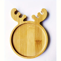 Christmas Elk Ear Antler Shape Wooden Serving Tray