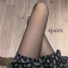 4 Pack Sheer High Waist Pantyhose Women's Stockings