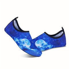 Night Sky Pattern Water Socks Soft Sole Yoga Fitness Shoes
