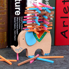 Wooden Elephant Balance Beam Toy for Hand Eye Coordination and Focus