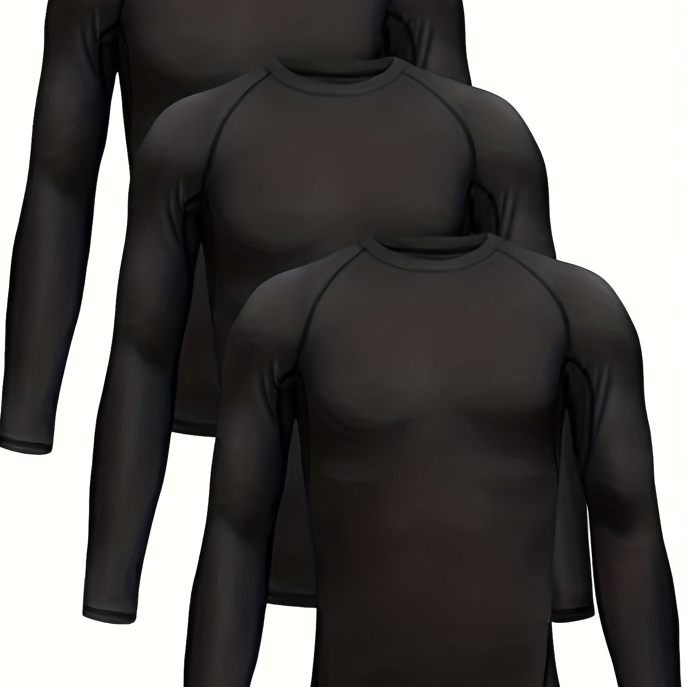3-Pack Kids Long Sleeve Sports Tops for Boys and Girls