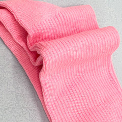 3 Pairs Women's Pink Solid Mid Tube Socks