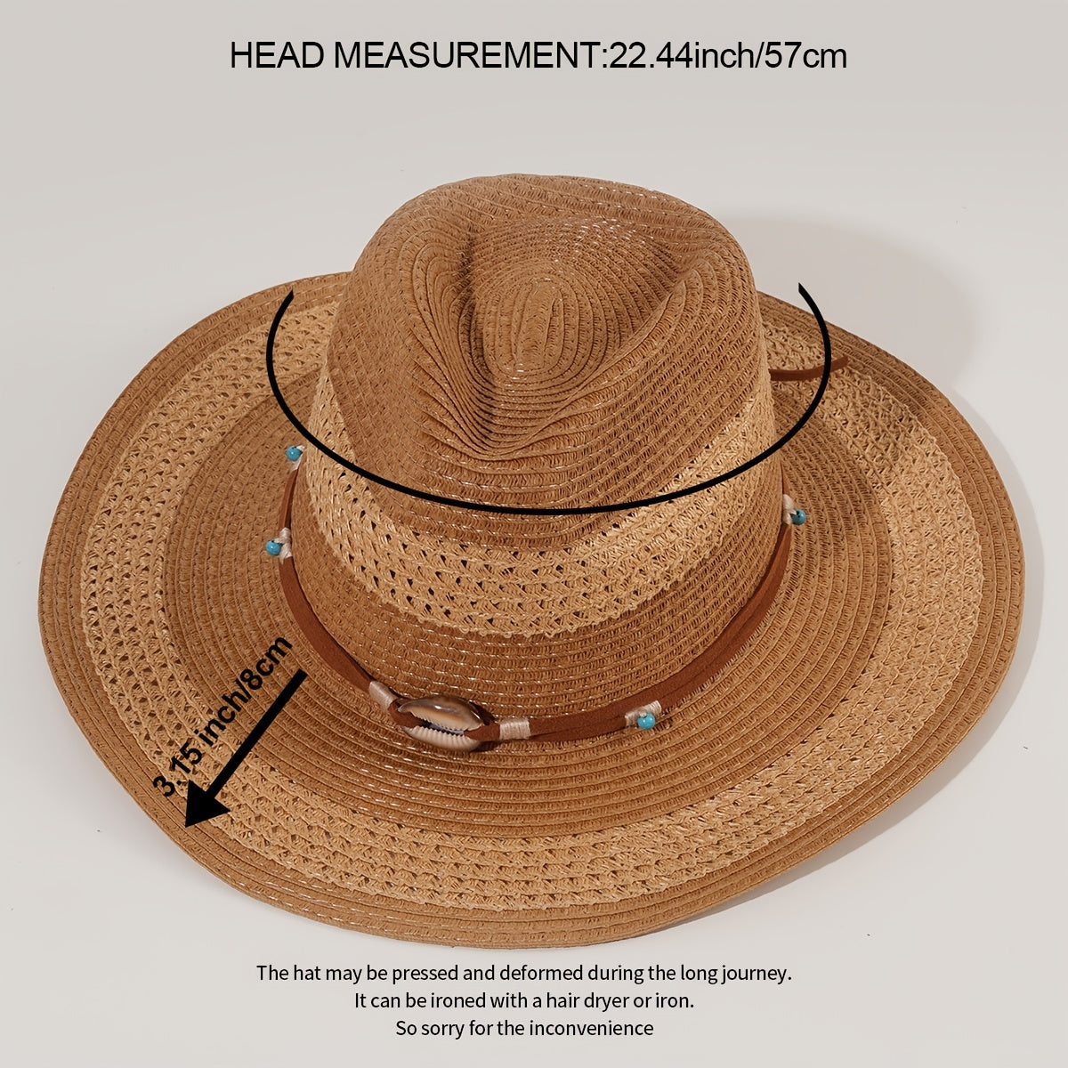 Dark Khaki Cowgirl Cowboy Hat British Style Beach Travel Sun Hat Vintage