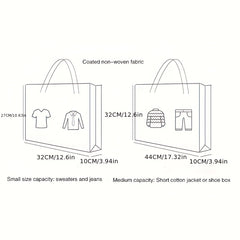 5pcs Non-woven Tote Bag Clothing Shop Packaging Bag Flower Clothes Gift Bag