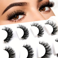 4 Pairs Thick & Curling Faux Mink False Eyelashes