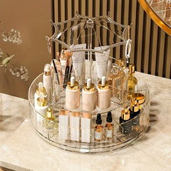 Adjustable 360-Degree Rotating Makeup Storage Display Case