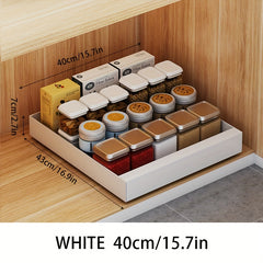 Pull Out Cabinet Organizer for Seasoning Dish and Bowl Storage