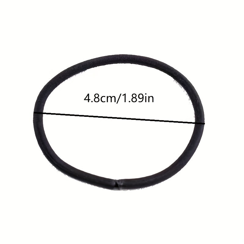 50pcs Solid Minimalist Scrunchie Elastic Hair Tie Non Slip Ponytail Holder