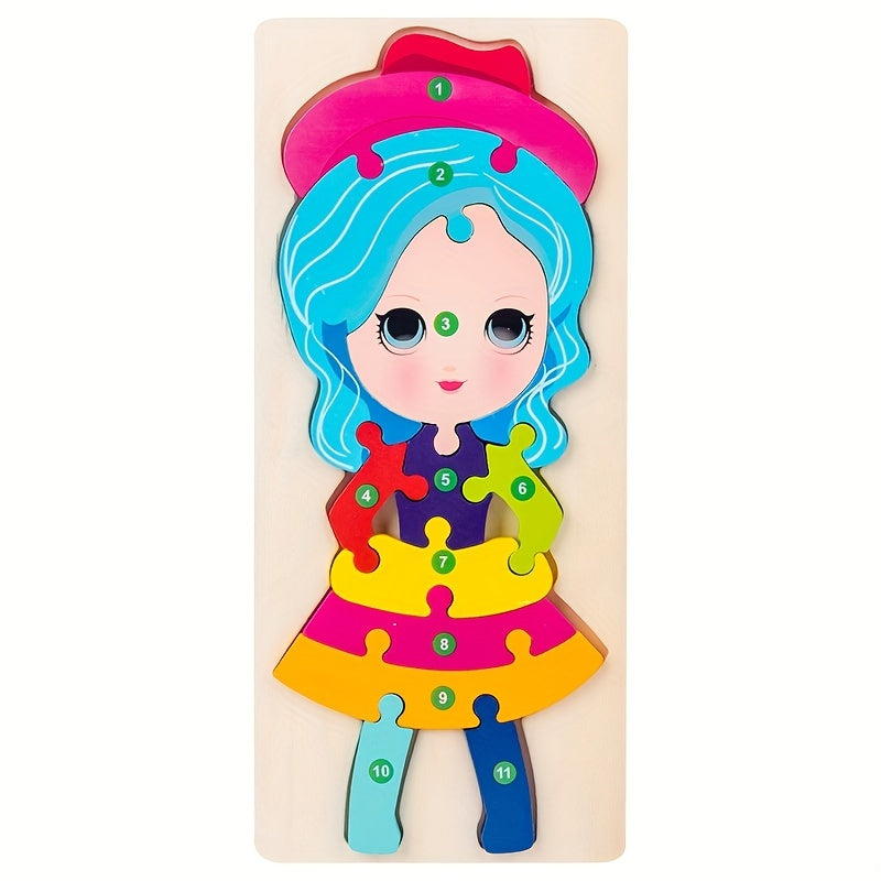 Wooden 3D Puzzles for Infants Age 1-3