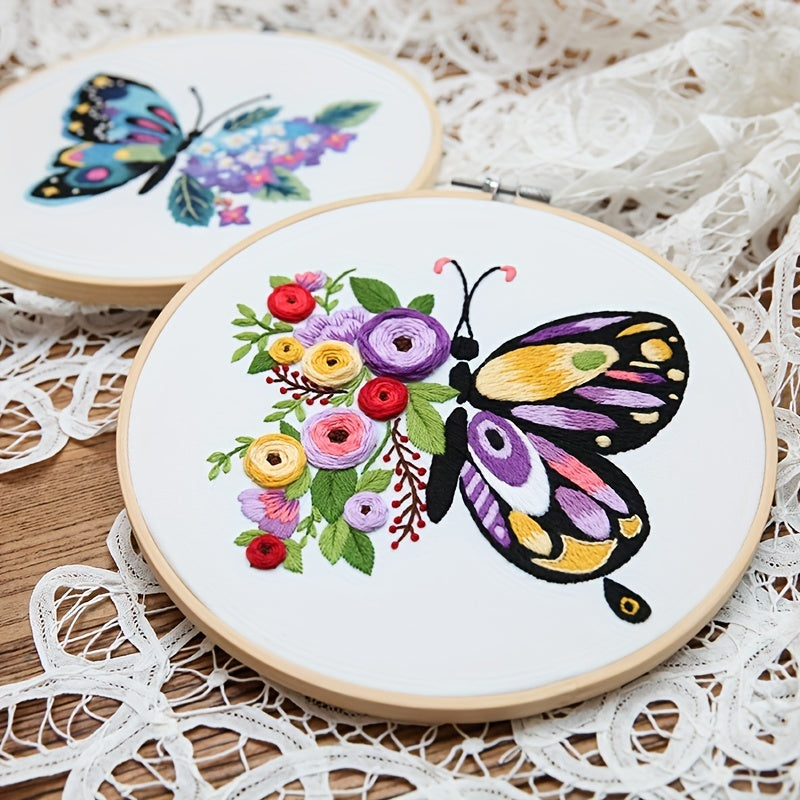 3D Embroidery Starter Kit for Adults - Cross Stitch with Flower Pat