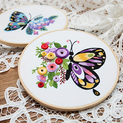 3D Embroidery Starter Kit for Adults - Cross Stitch with Flower Pat