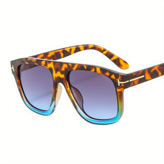 Men's Vintage T Letter Pilot Sunglasses with Carton Packaging