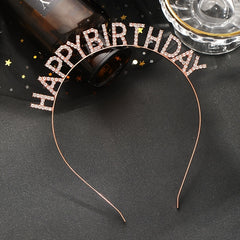 Crystal Happy Birthday Tiara Crown Headband