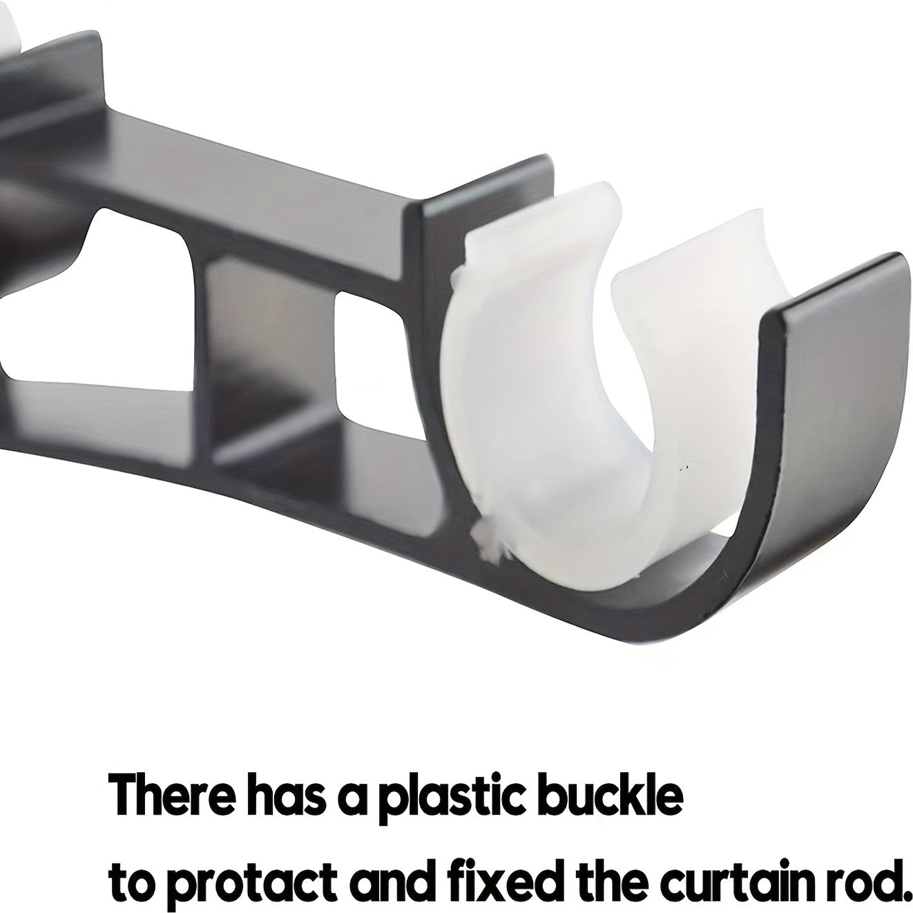 Heavy Duty Double Curtain Rod Brackets, Set of 2, Supports Up To 50kg