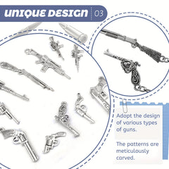 4pcs Mini Weapon Model Keychains Key Rings Car Key Bag Decoration