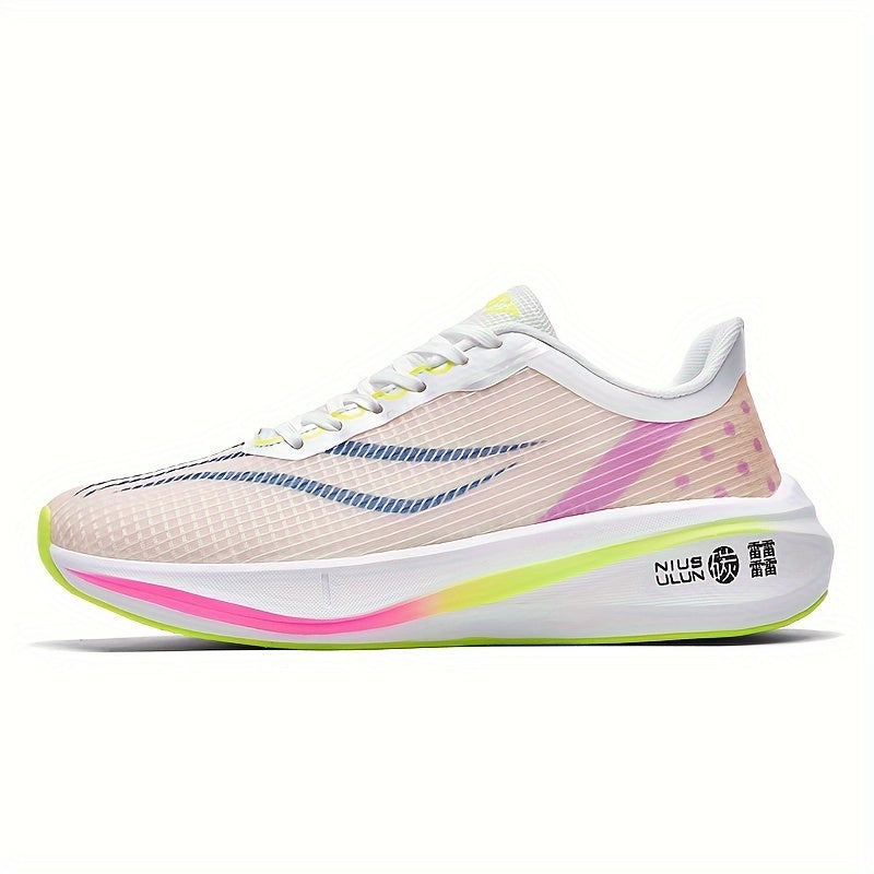 Women's Colorblock Casual Sneakers Lace Up Soft Sole Platform Running Shoes