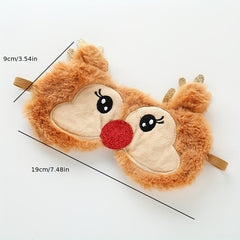 Christmas Plush Sleeping Eye Mask Blackout Blindfold