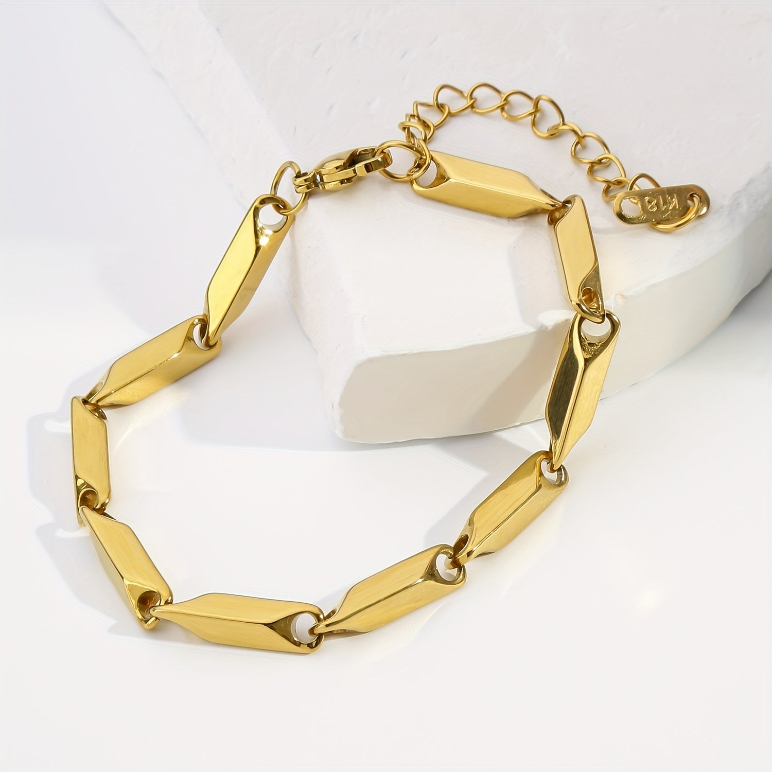 Men's Titanium Steel Bracelet Bamboo Leaf Chain Versatile Bracelet