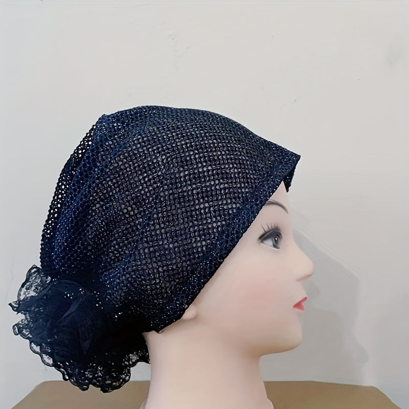 Lace Turban Cap Beanie Ramadan Head Wrap Lightweight Inner Hijab Hats