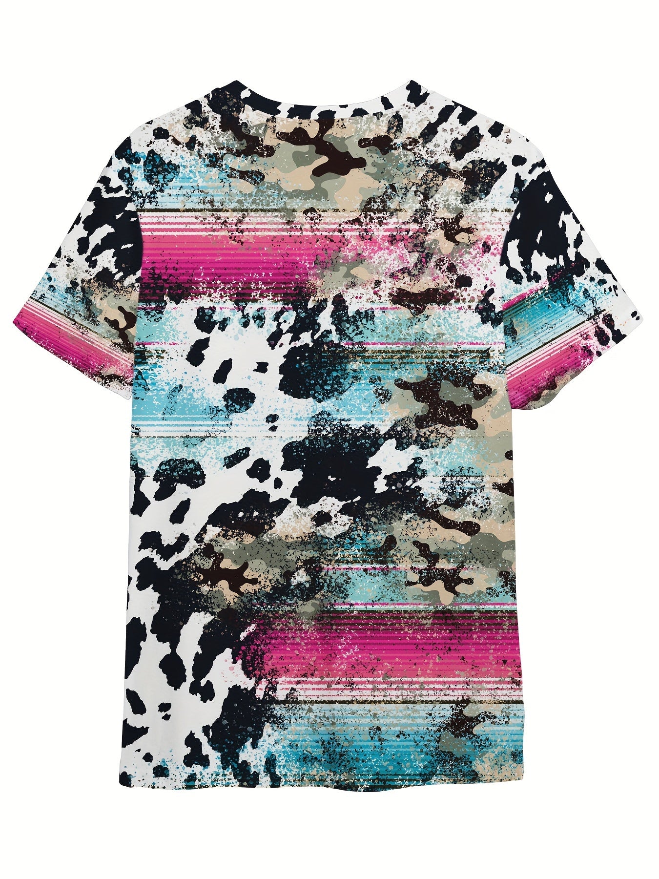Western Style Cross Graphic Short Sleeve T shirt for Kids