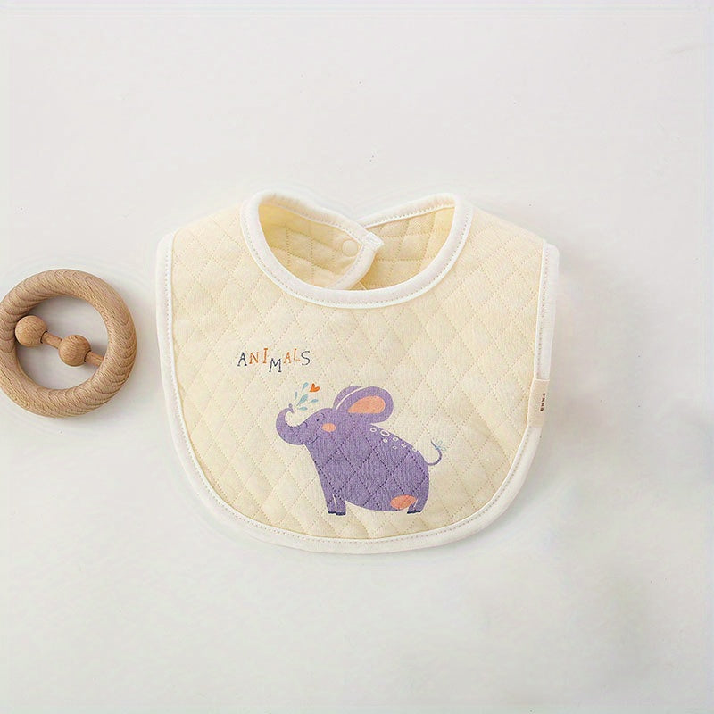 Newborn Baby Bib Thick Double Layer Quilted Pure Cotton Baby Saliva Towel
