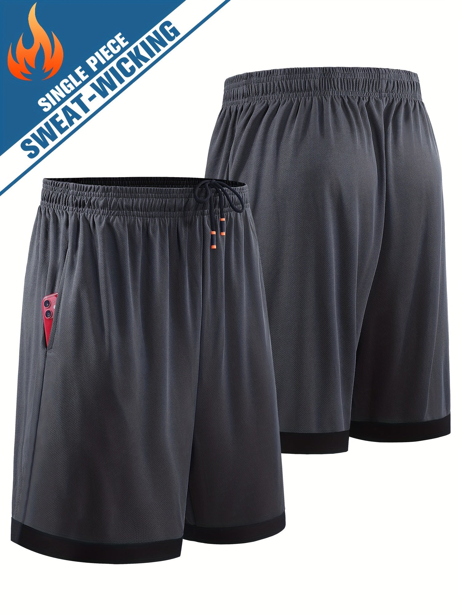 Men's Comfy Sport Shorts Quick Dry Moisture Wicking Mid Stretch Breathable