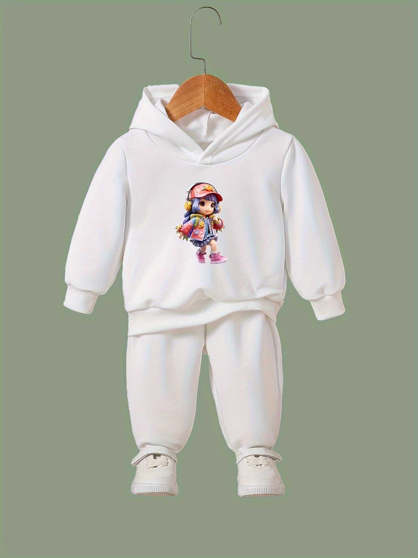 OERYUI Girls Boys Dance Girl Print Hoodies Pants Set For Spring