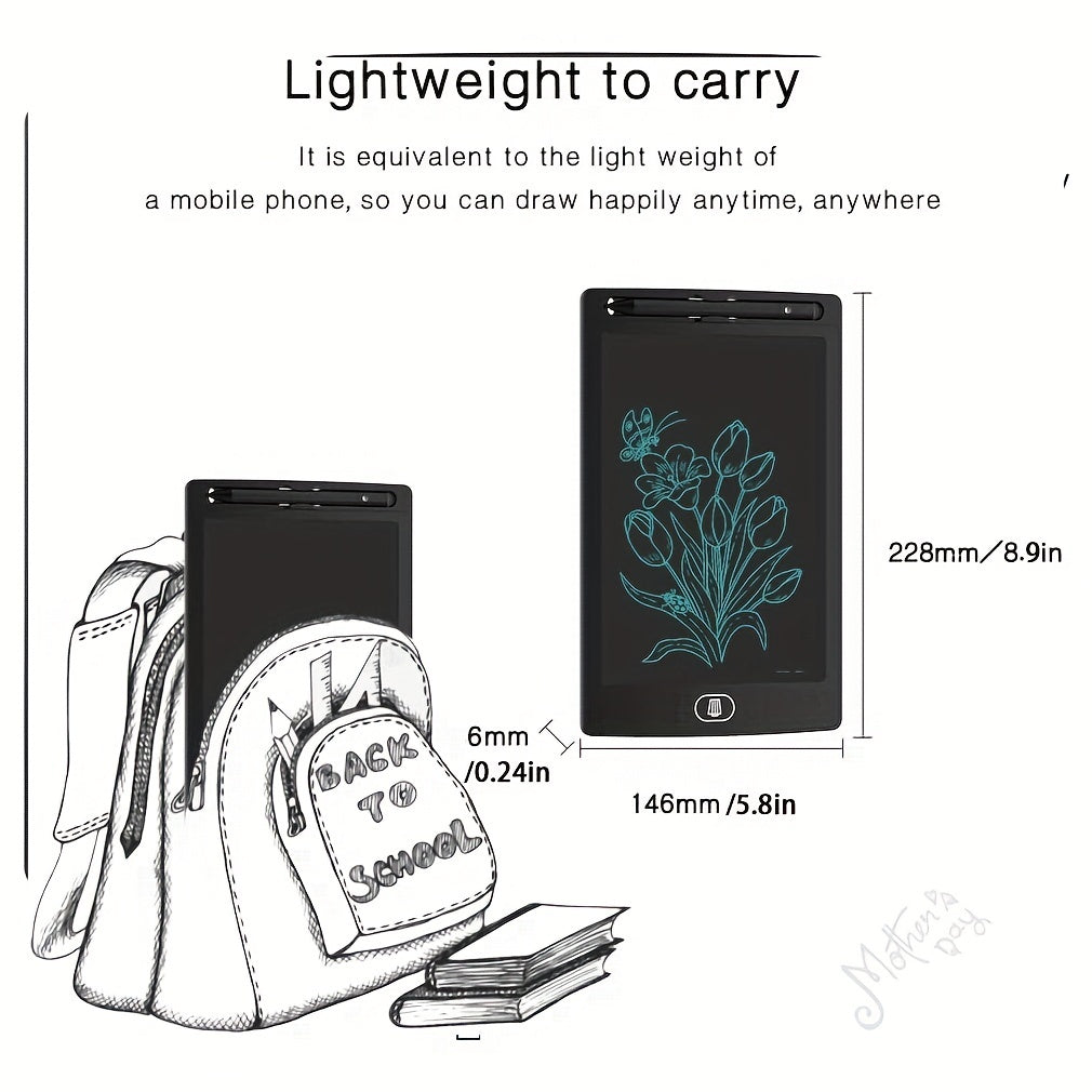 21cm LCD Writing Tablet Reusable Handwriting Learning Board with Lock Function