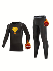 Kids Compression Fleece Sets Trophy Crew Pullover