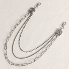 Men's Pants Chain Skull Hip Hop Layered Decoration Waist Belt Accessories