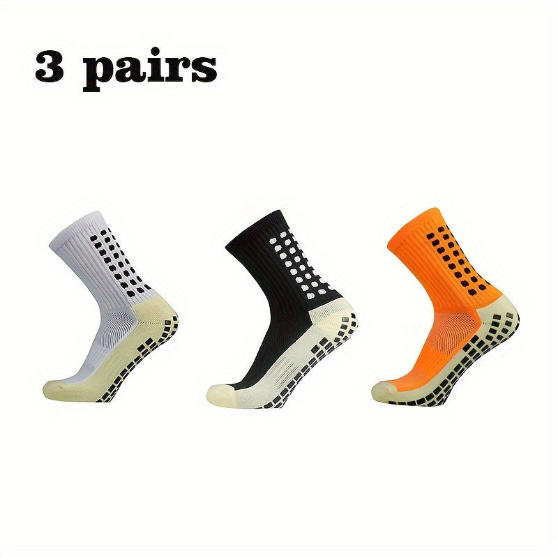 Non Slip Football Socks Crew Grip Socks For Men And Women