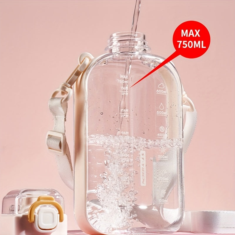 750ml Transparent Space Cup Fitness Water Bottle
