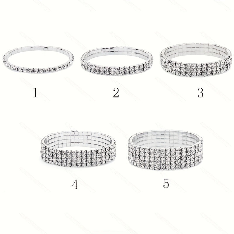 Men's Zircon Anklet Bracelet Dainty Faux Diamond Stretchy Anklet
