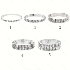 Men's Zircon Anklet Bracelet Dainty Faux Diamond Stretchy Anklet